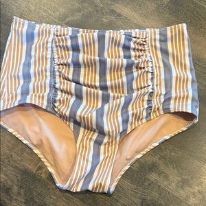 Kortni Jeane Blue and Tan Bikini Bottom